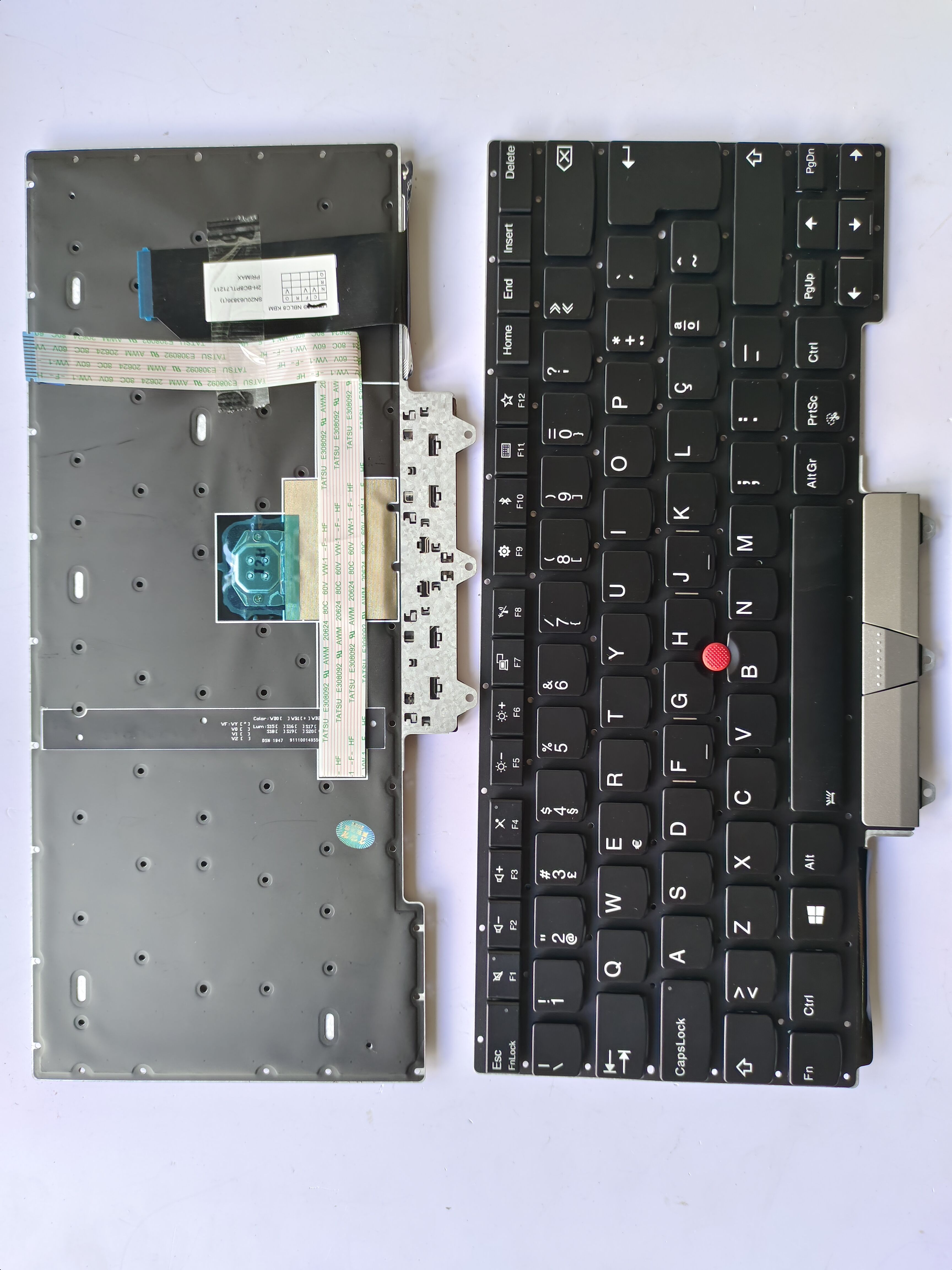 Picture of New Replacement Laptop Keyboard For IBM E14 generation/E14 GEN1 silver left and right buttons BLACK With Point Backlit PO Layout